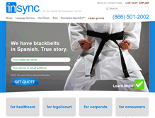 Tablet Screenshot of insyncinterpreters.com